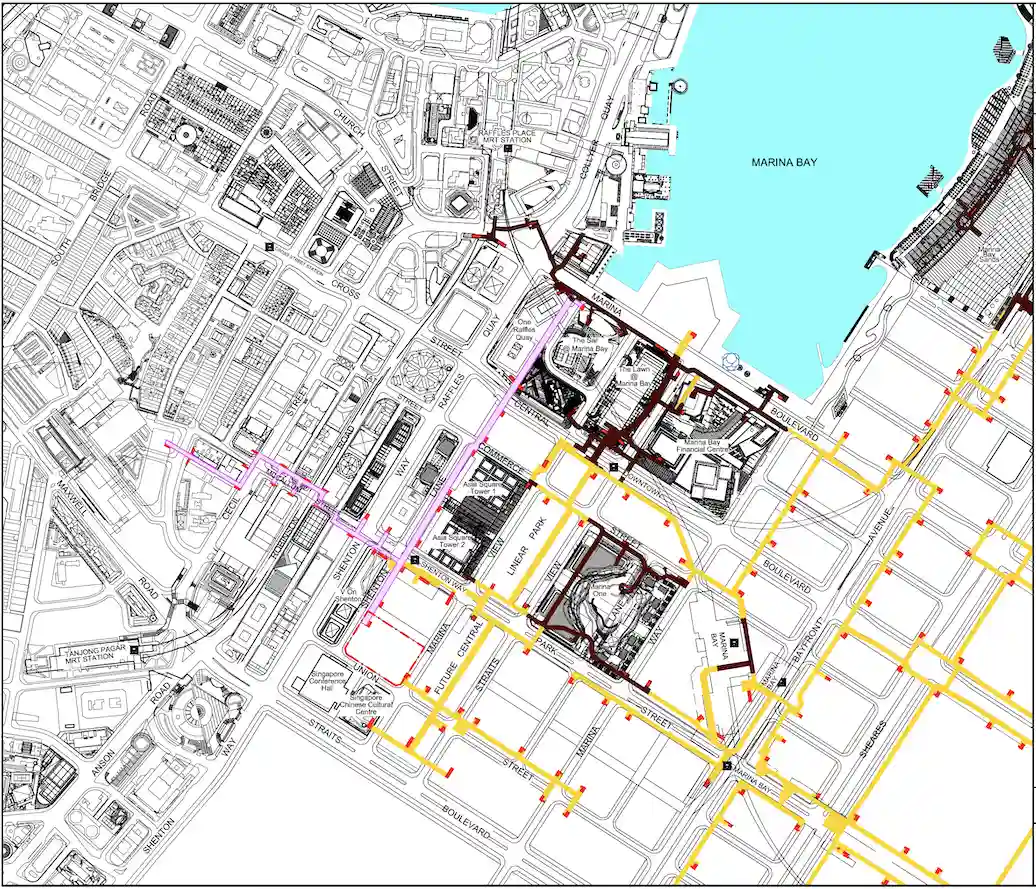 Marina View Residences Pedestrian Network. Source: Ura